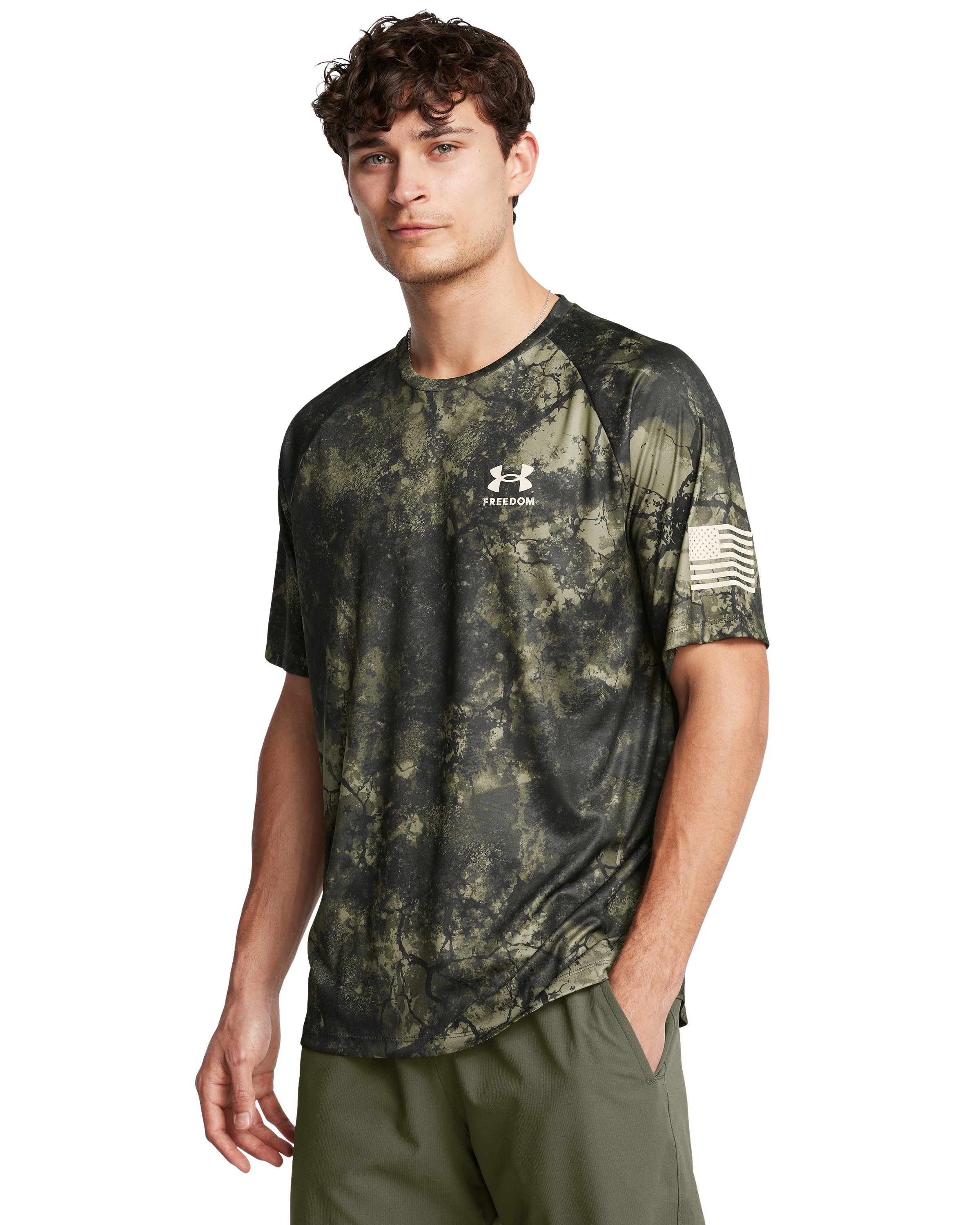 UA Tech Freedom Camo Men's Short Sleeve 4