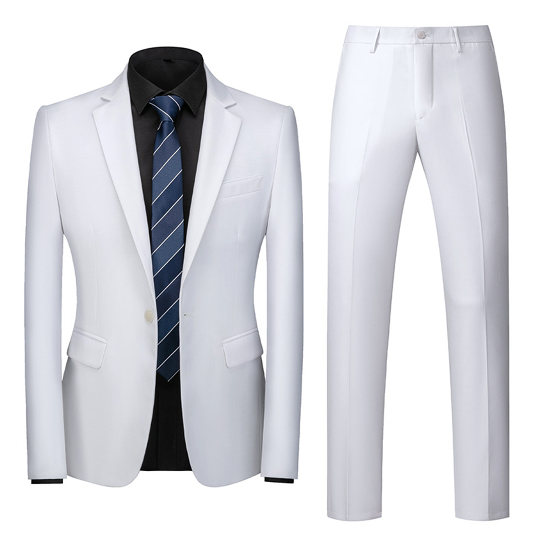 Men 2 Piece Slim Fit Suit Set 8