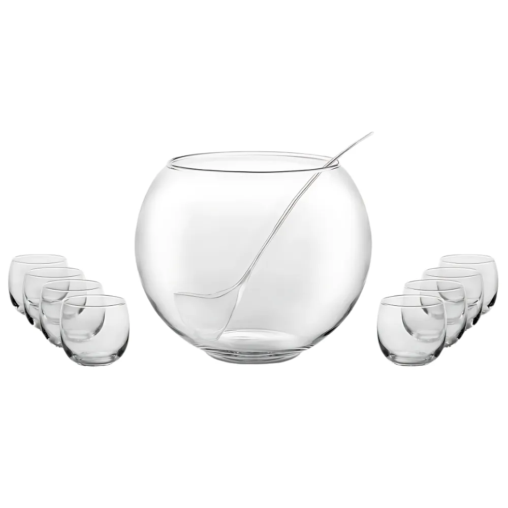 Glass Punch Bowl Set 2