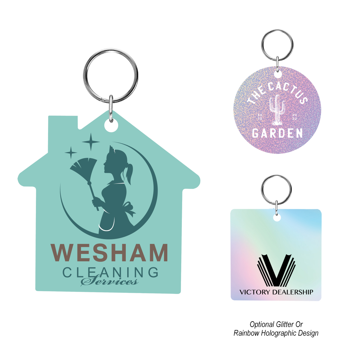 Acrylic Key Tag - Custom Shape 2" 3