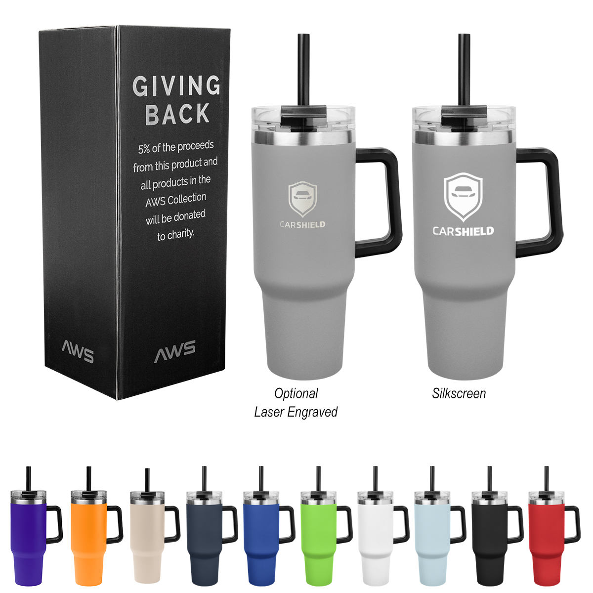 40 Oz. AWS Intrepid Stainless Steel Tumbler 20