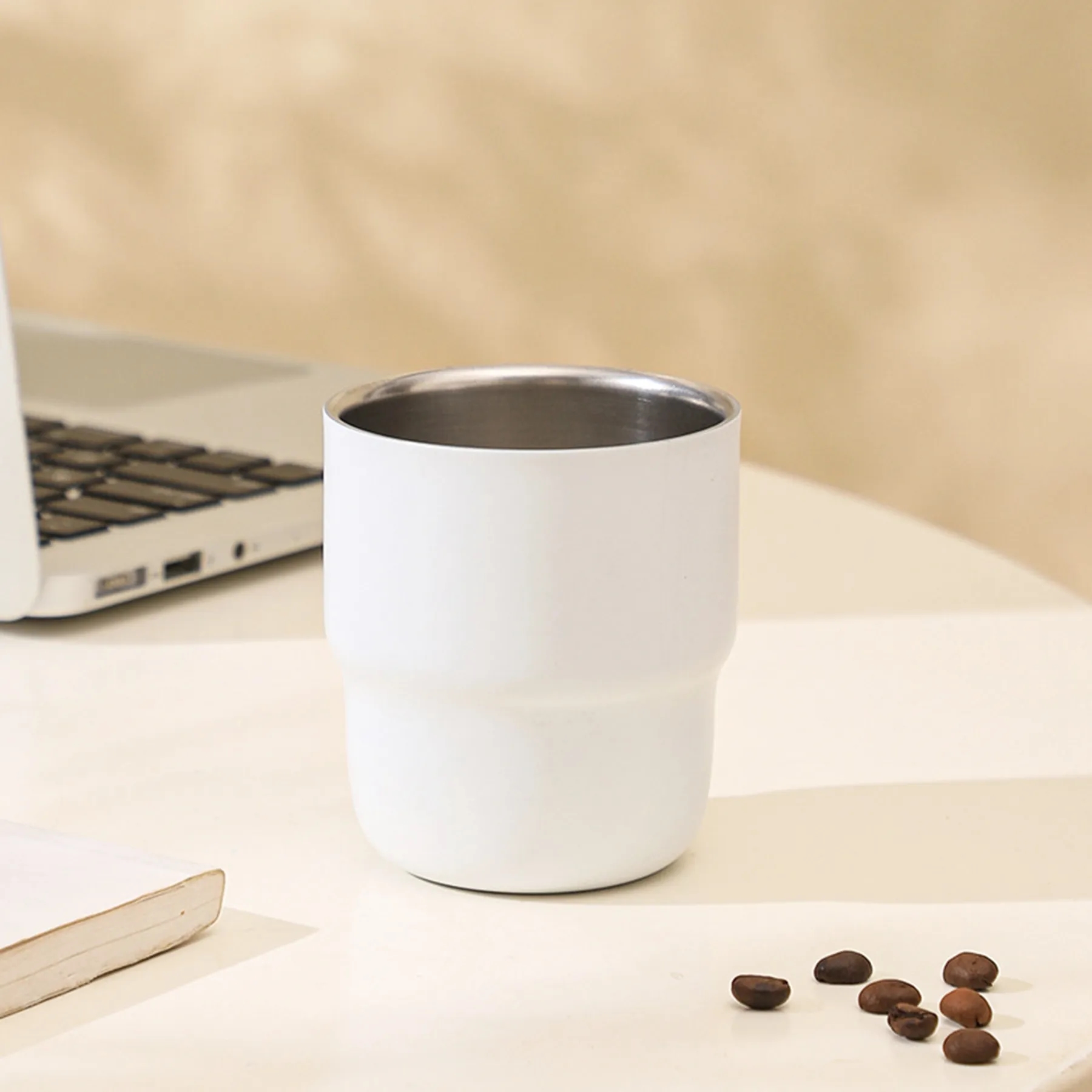 8.5 Oz. Stainless Steel Reusable Double Wall Coffee Cup 8