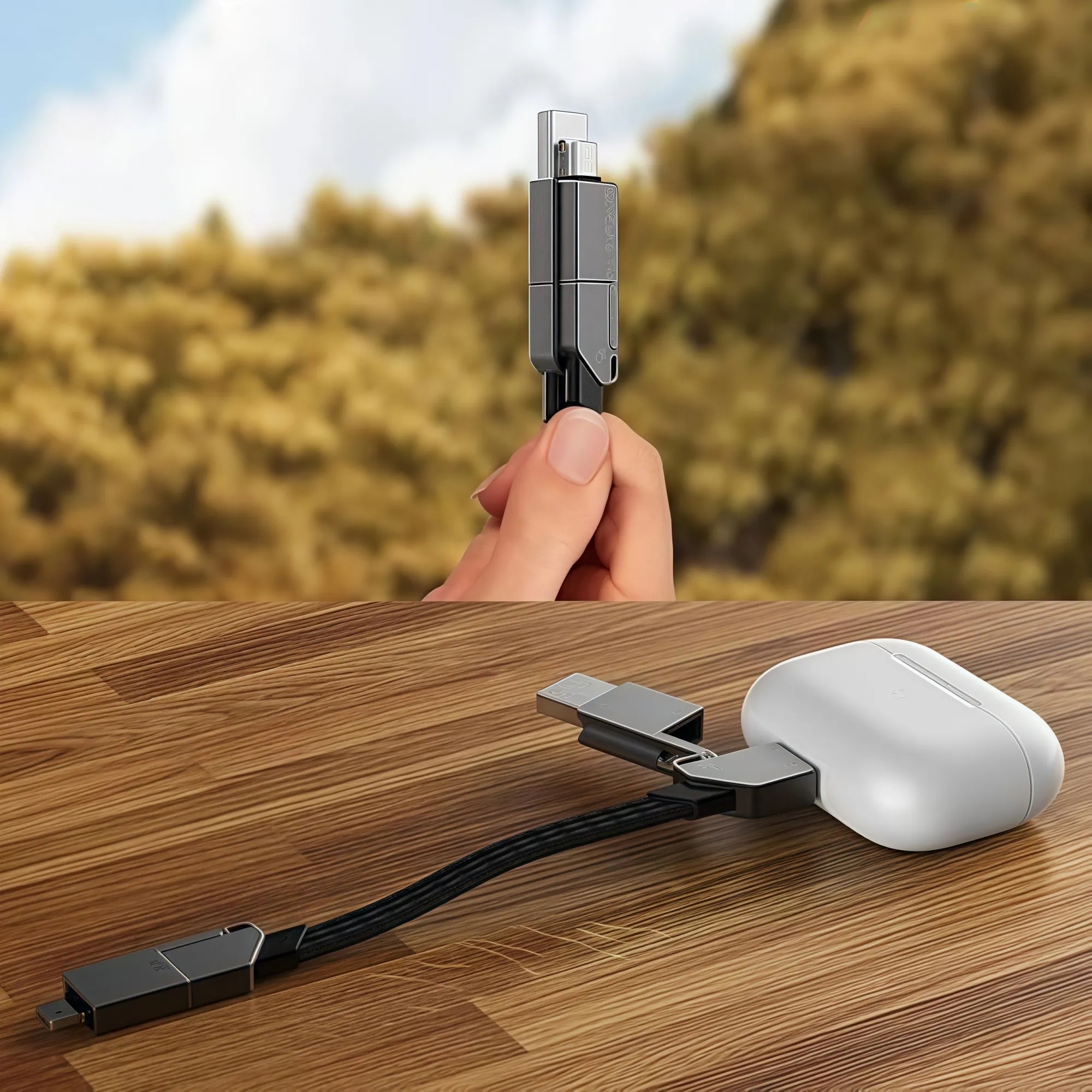 MOQ 60W 6 in 1 Charging Cable for Travel Portable Keyring 3
