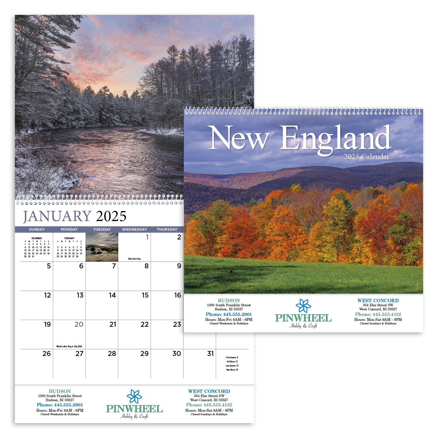HotLine® Products New England Appointment Calendar - Spiral 5