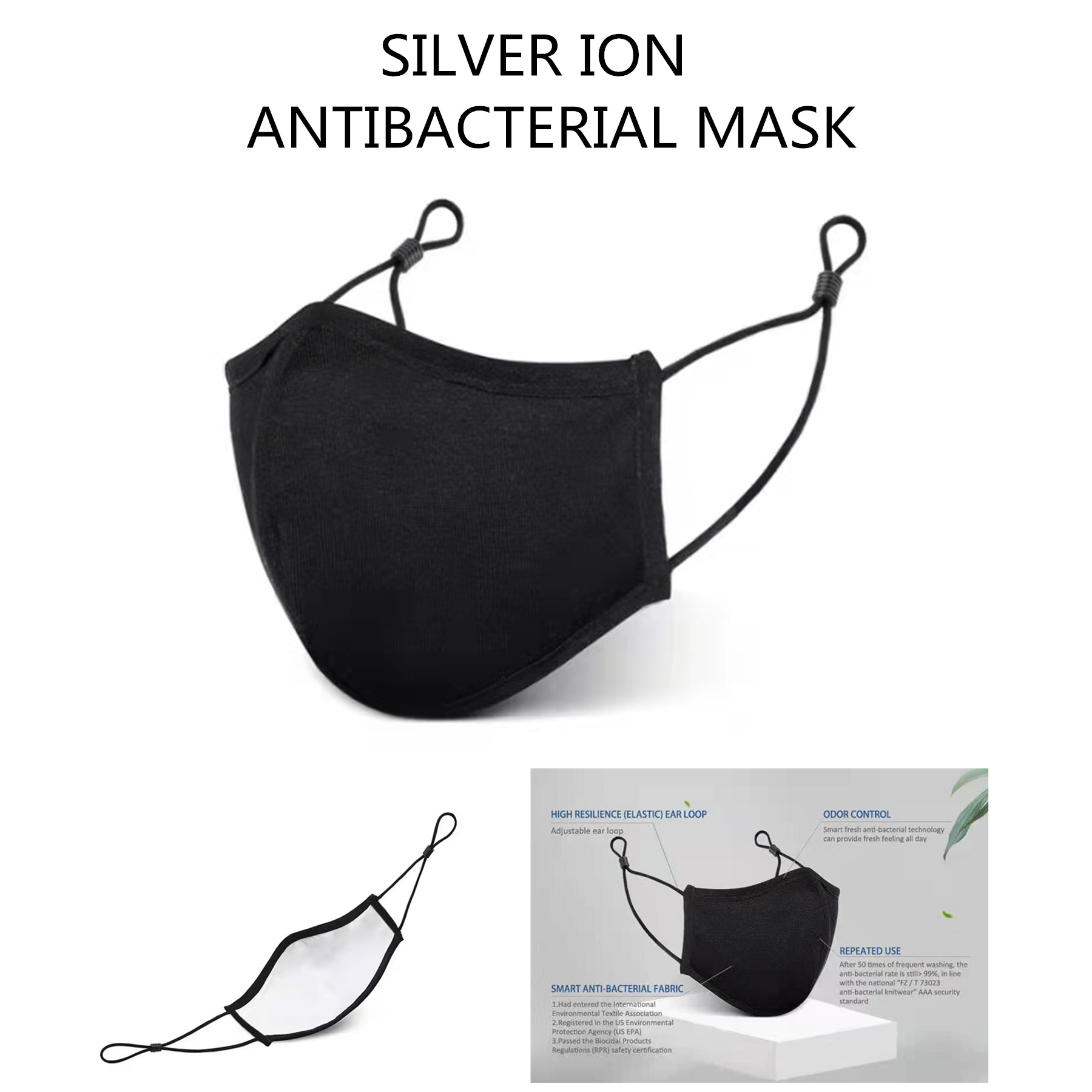 Reusable 3D Cotton Anti-Bacterial Face Mask 1