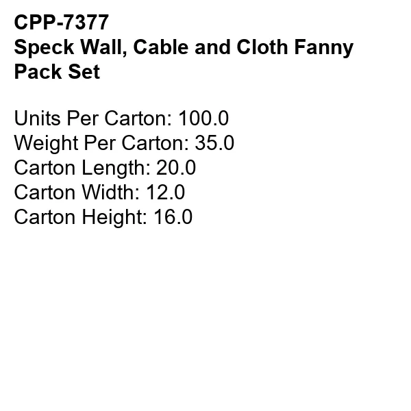 Speck Wall, Cable and Cloth Fanny Pack Set 14