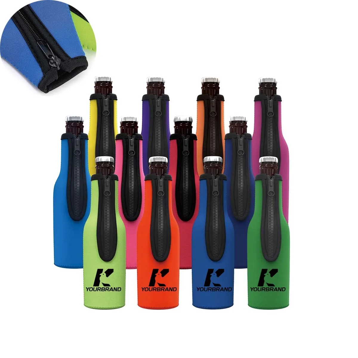 12oz Custom Multicolor Durable Beer Bottle Insulator Sleeve 5