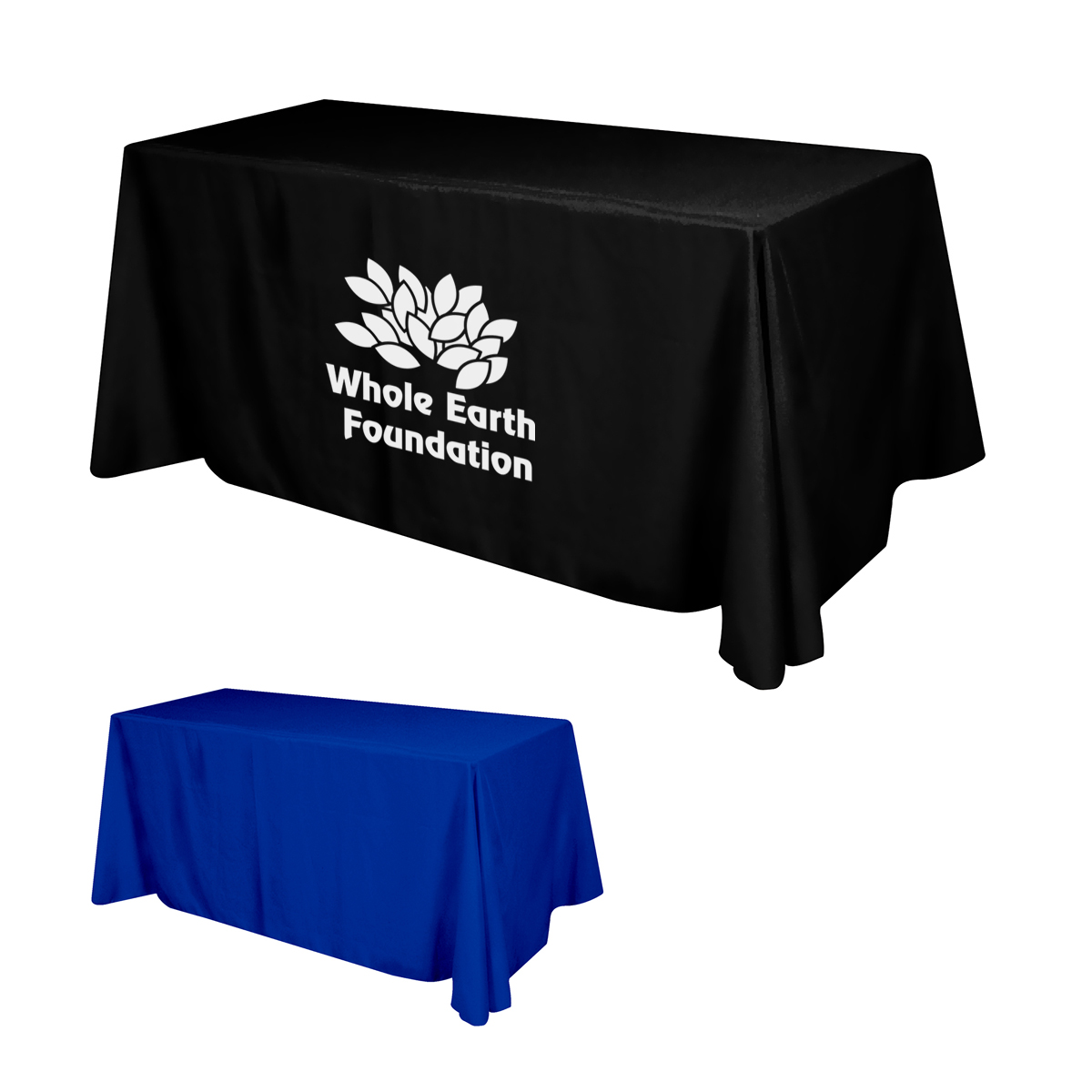 Flat Polyester 4-Sided Table Cover - fits 6' standard table 3