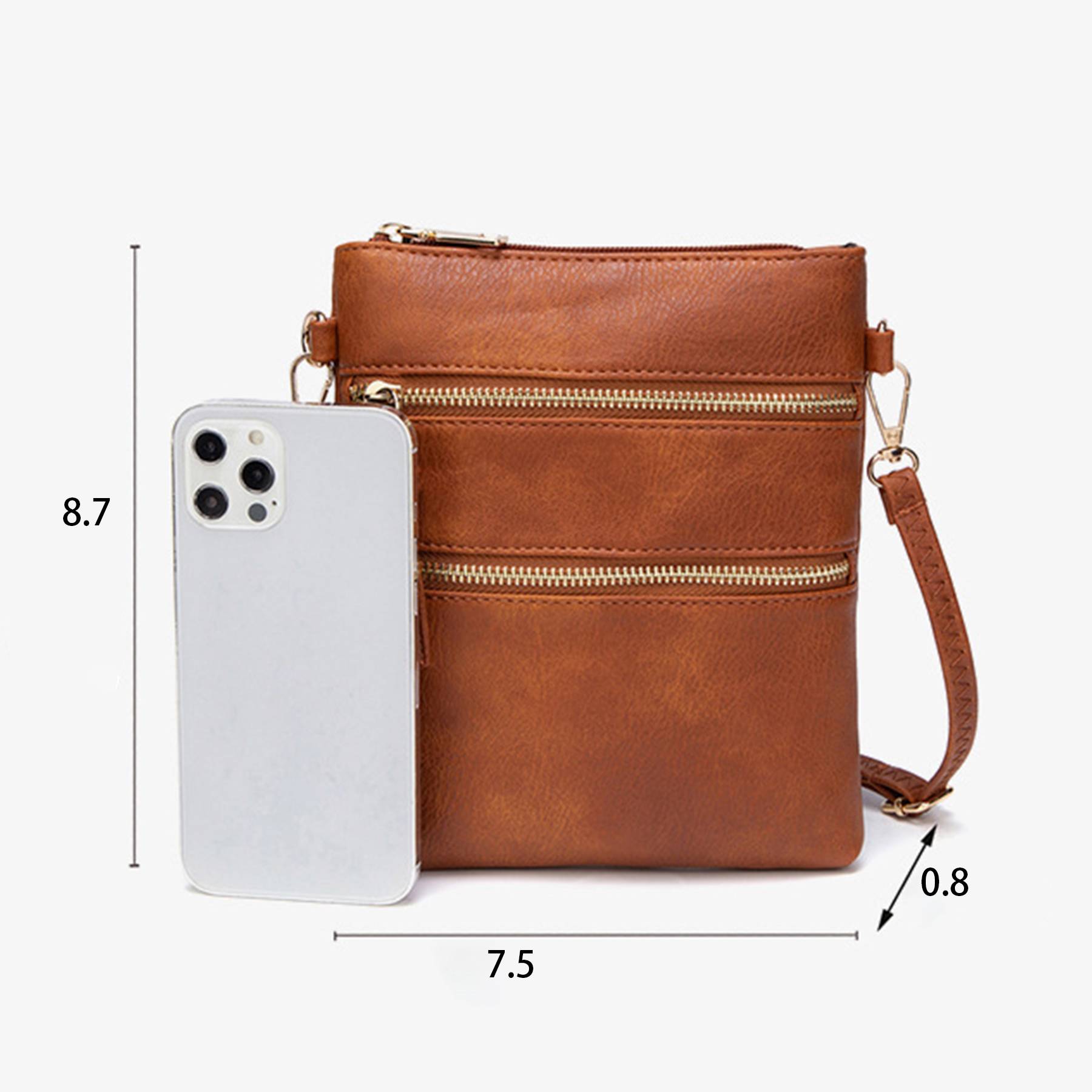 PU Leather Smal Multi Pocket Crossbody Bags 6