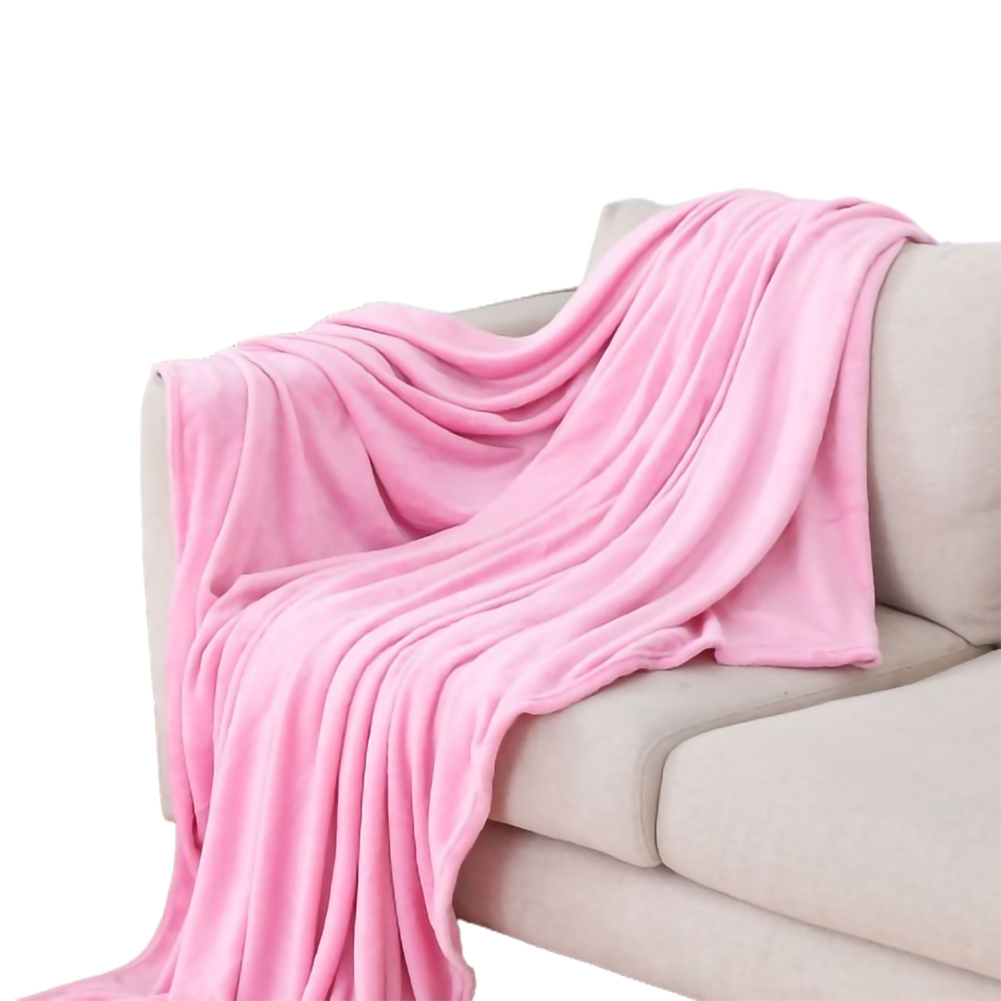 MOQ50 Interweaved Blanket for Sofa Couch Soft Flannel Fleece 1