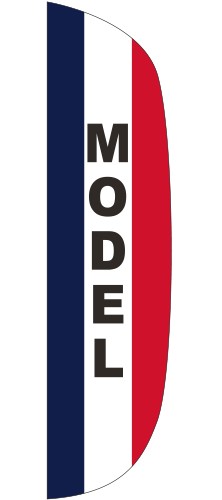 "MODEL" 3' x 12' Message Flutter Flag 1