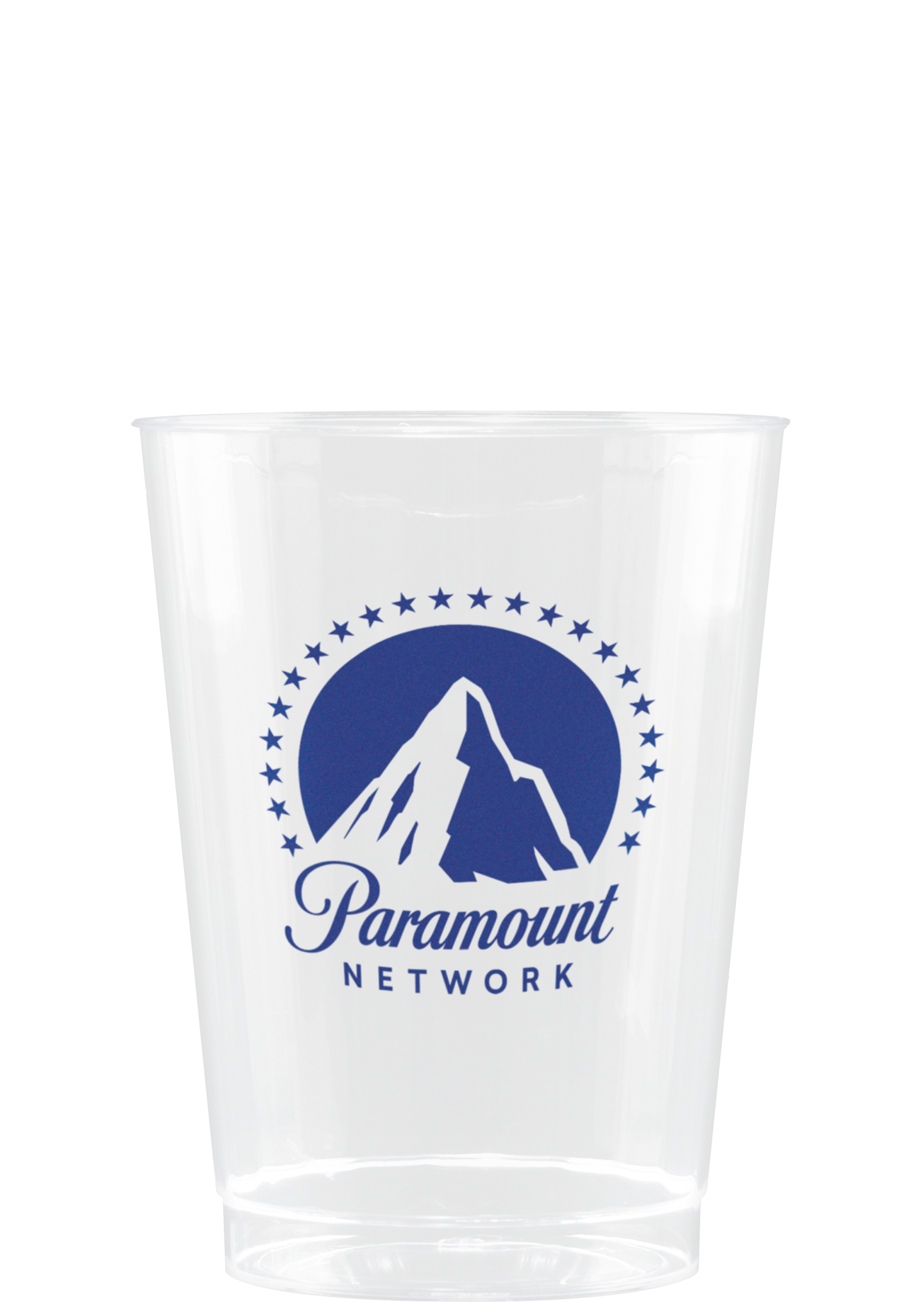 10 oz Hard Plastic Fluted Cup Clear Tradition Print 1