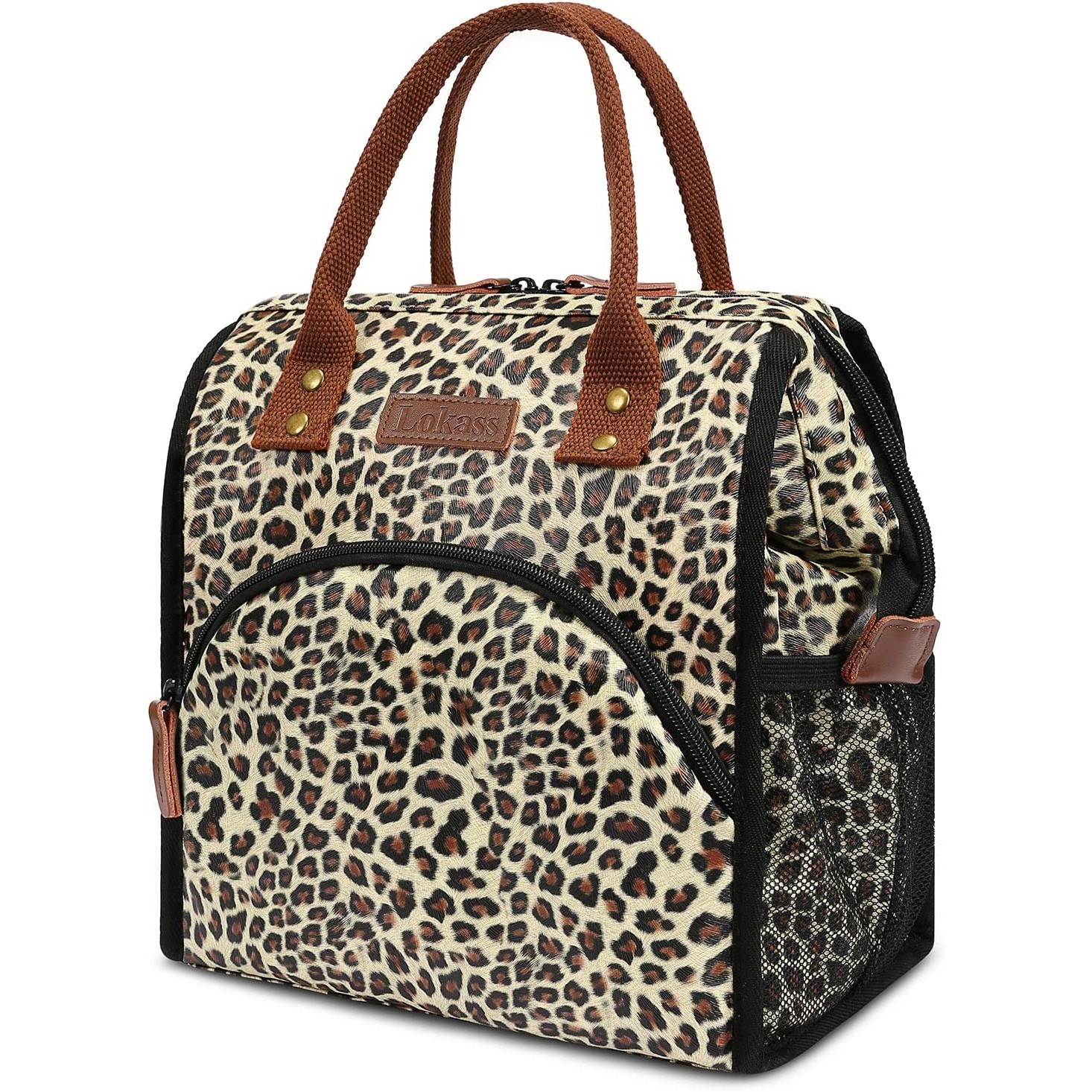 Thermal Insulated Lunch Bag Wide-Open Lunch Tote Bag Large Drinks Holder Durable Nylon Thermal Snack 3