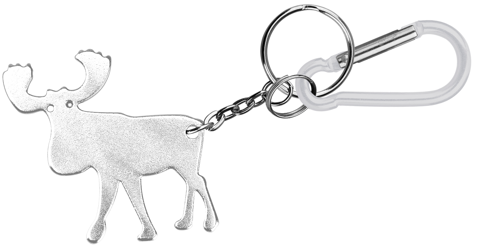 Elk shape bottle opener with key chain and carabiner 1