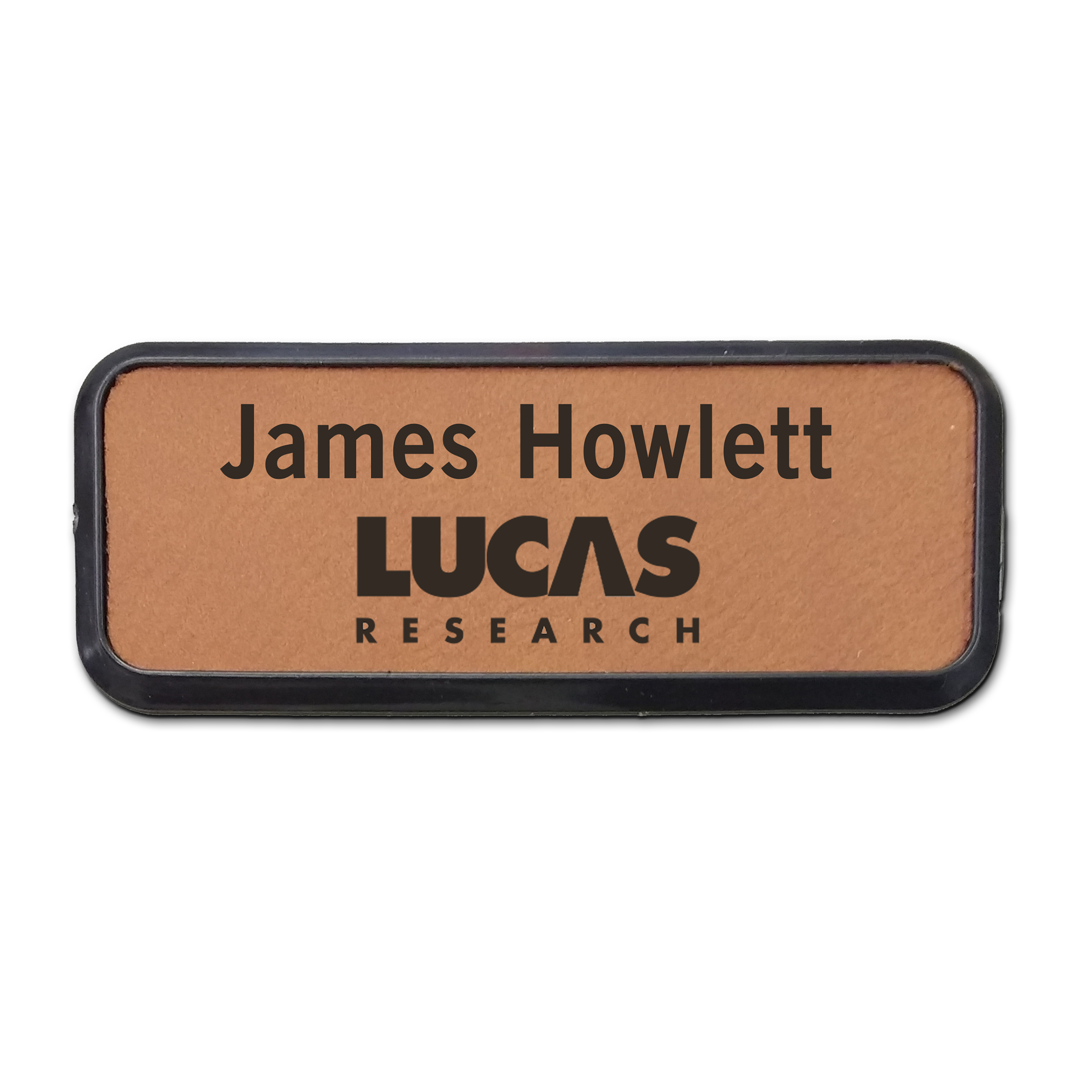 Leather Framed Badge 1" x 3" 10