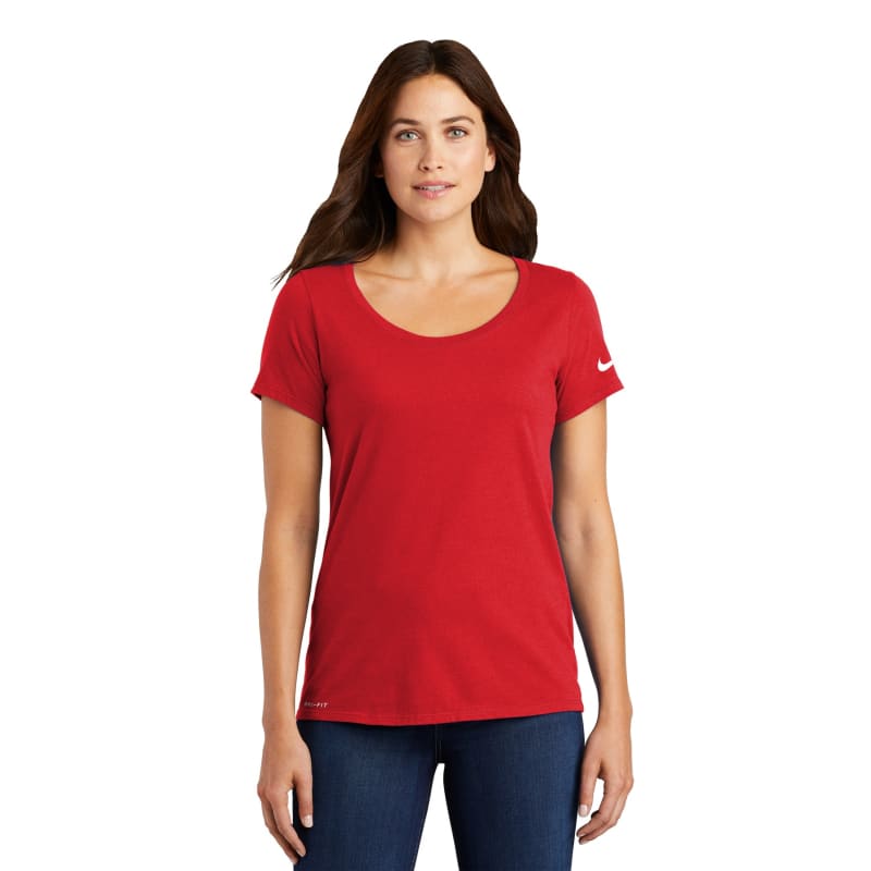 Nike Ladies Dri-FIT Cotton/Poly Scoop Neck Tee. 25