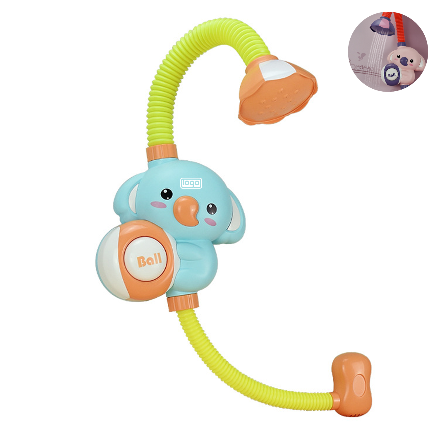 Funny Baby Electric Bath Elephant Shower Head Toy 2