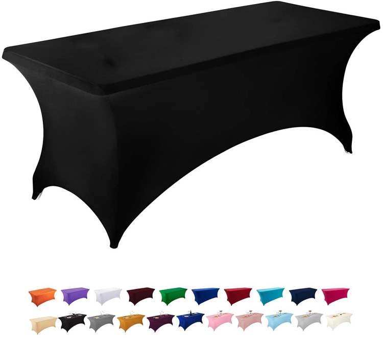 6Ft Tablecloth Rectangular Spandex Table Cloth Fitted Cover 1