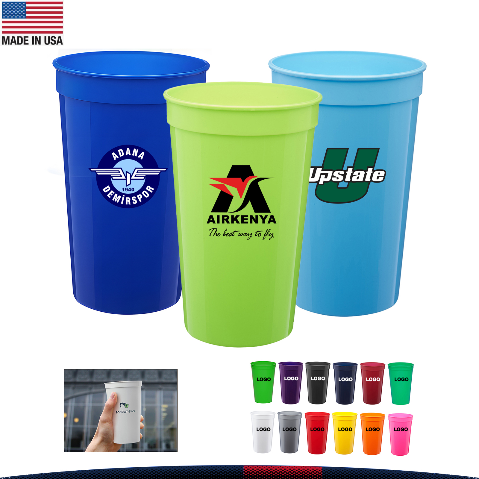 22 oz. Nellor Plastic Stadium Cups 4