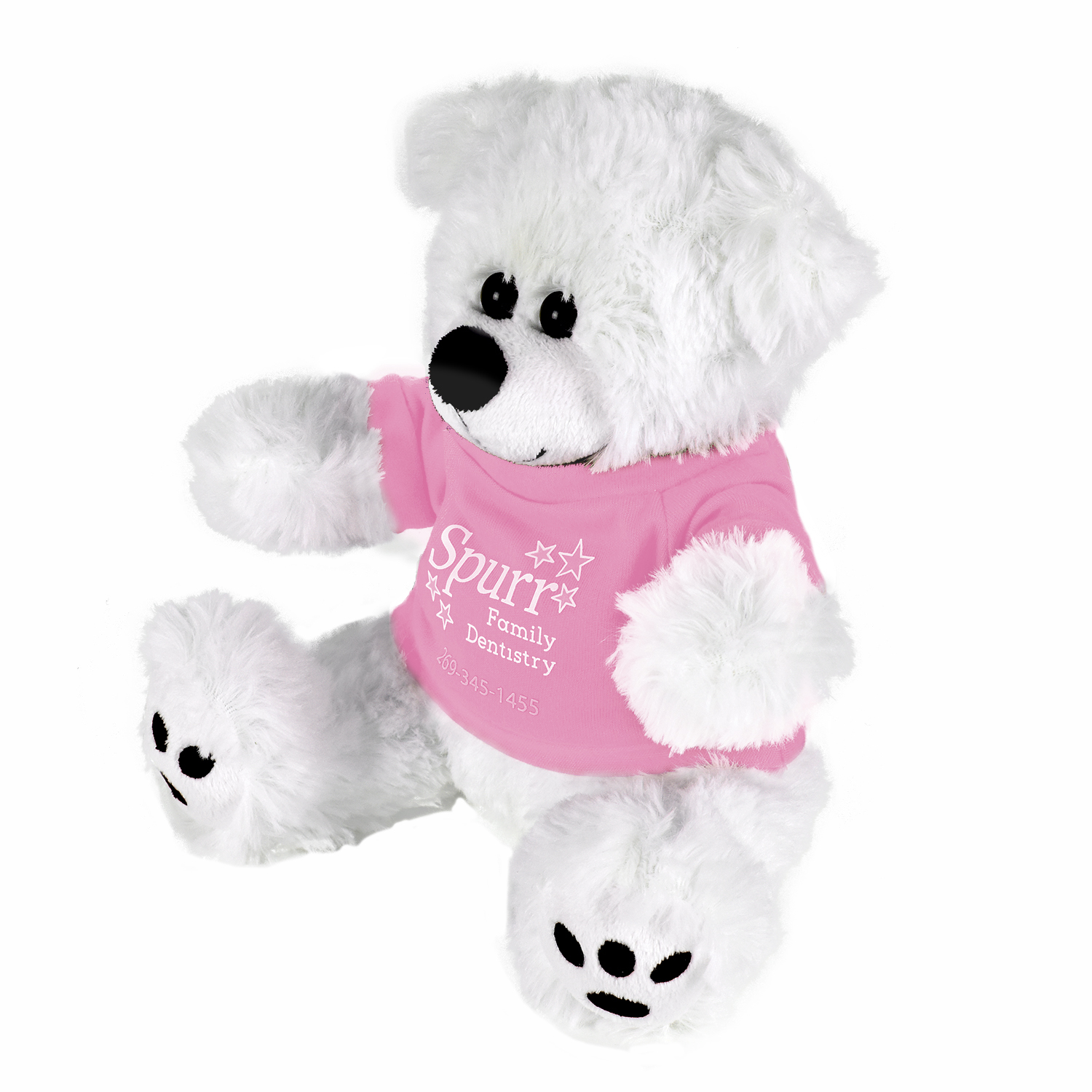 Plush Bear w/ Embroidered Paws and T-Shirt 7