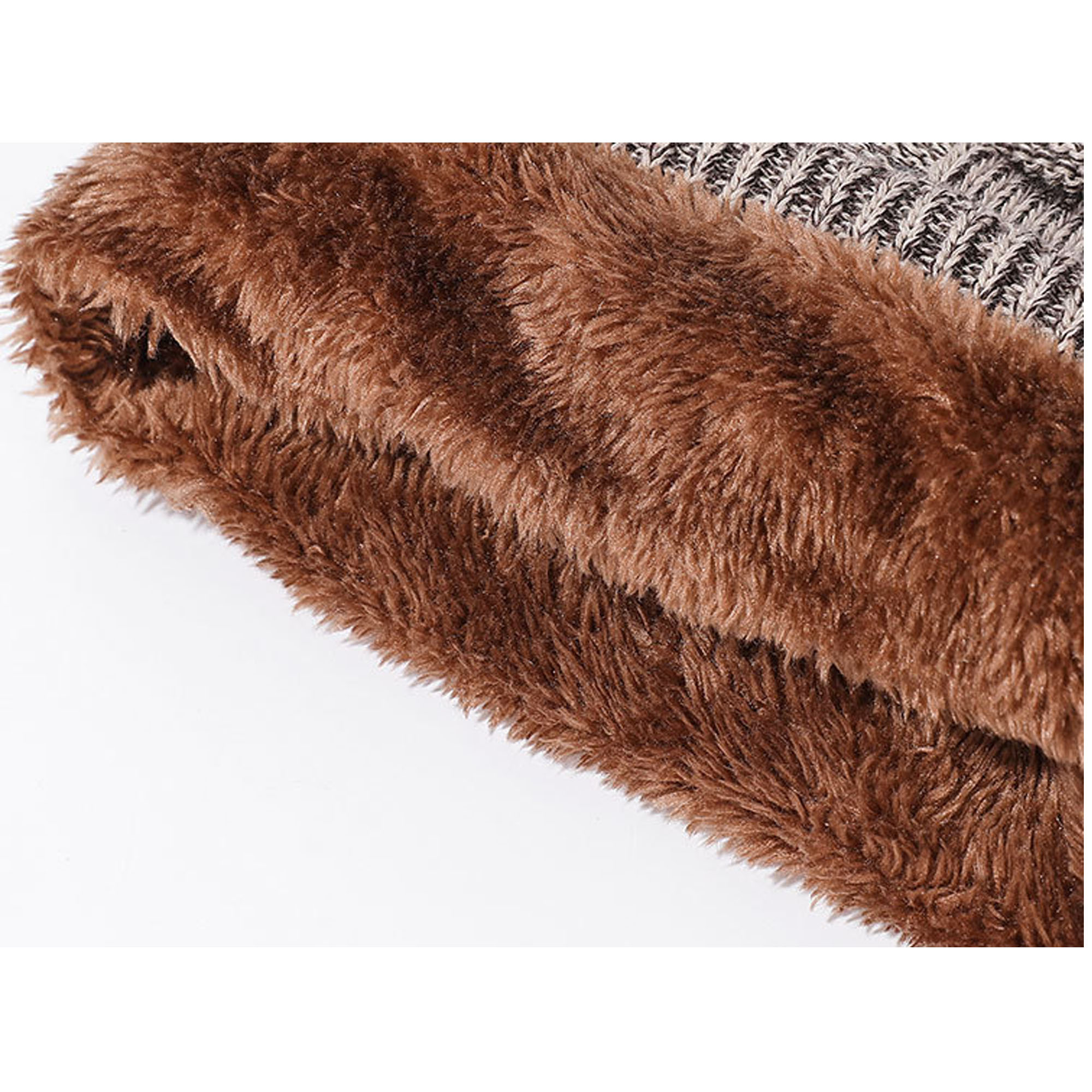 Polyester Comfortable Knitted Three Piece Winter Set 4