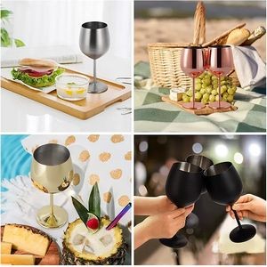 16 oz Stainless Steel Wine Glasses 2