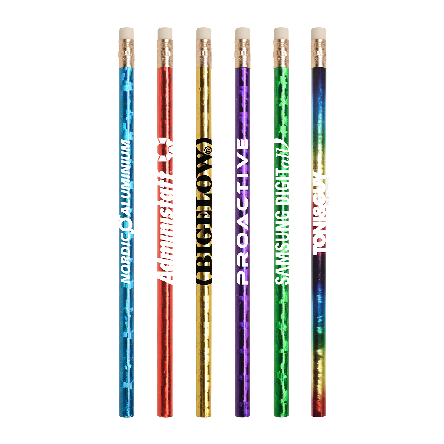 Prismatic Foil Wrap Wooden Pencil 2
