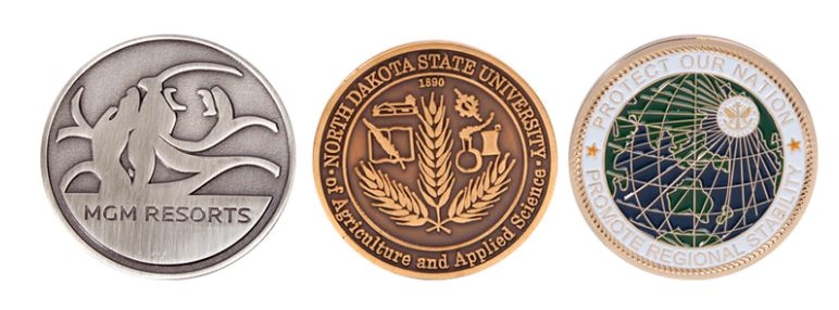 1.5" Brass Challenge Coins 1