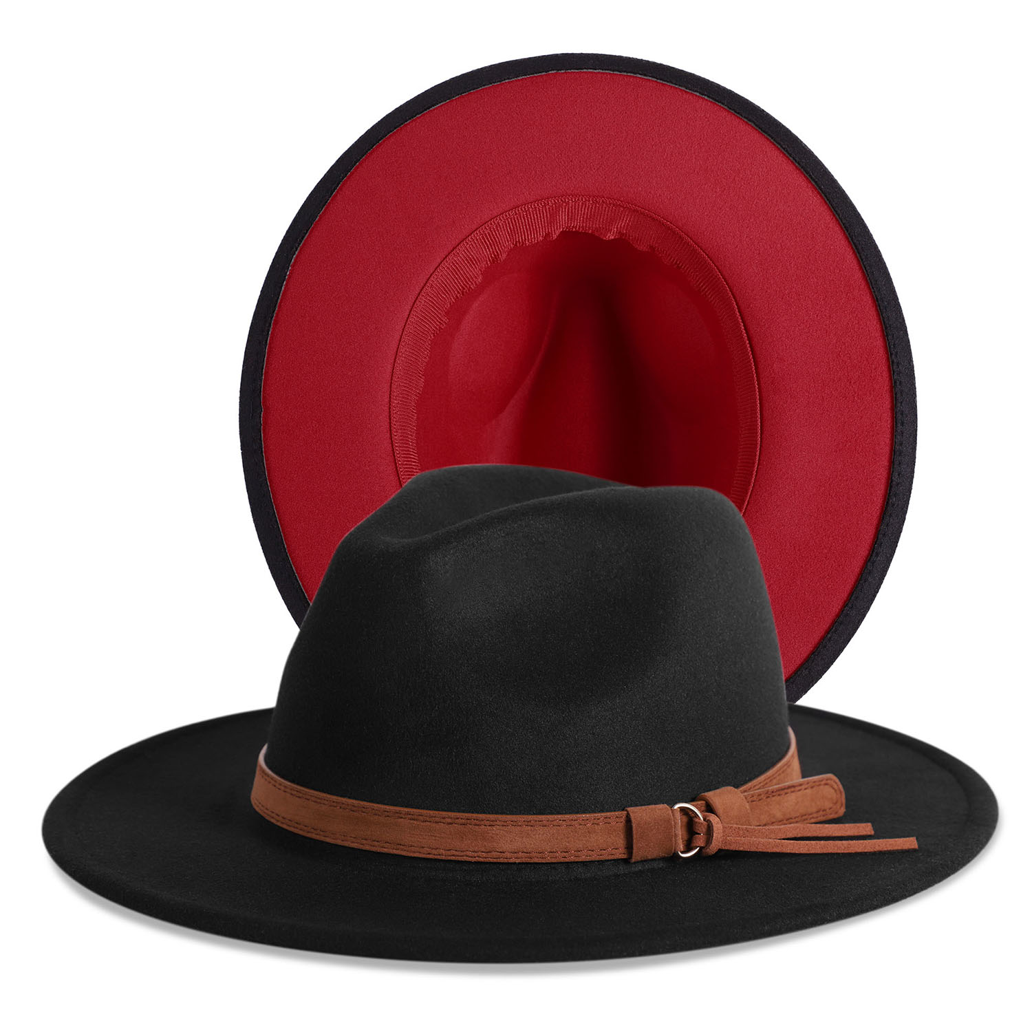 Fedora Hat w/Wide Belt Band 4