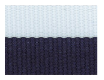 Navy Blue/White "V" Neck Ribbon with Clip, 1 1/2" wide 2