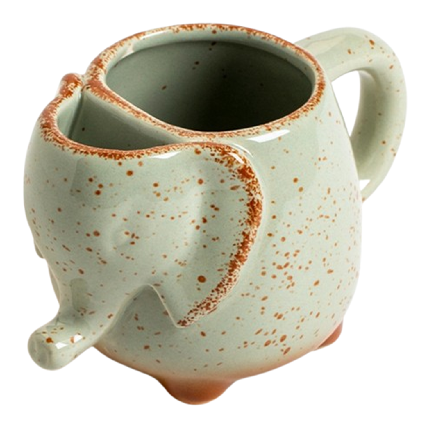 15oz Elephant Shaped Ceramic Mug w/ Tea Bag Holder 9