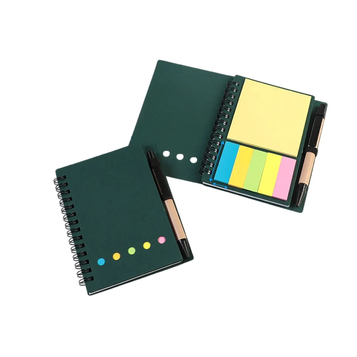 Recycled Cover Notebook with Sticky Notes Set 3