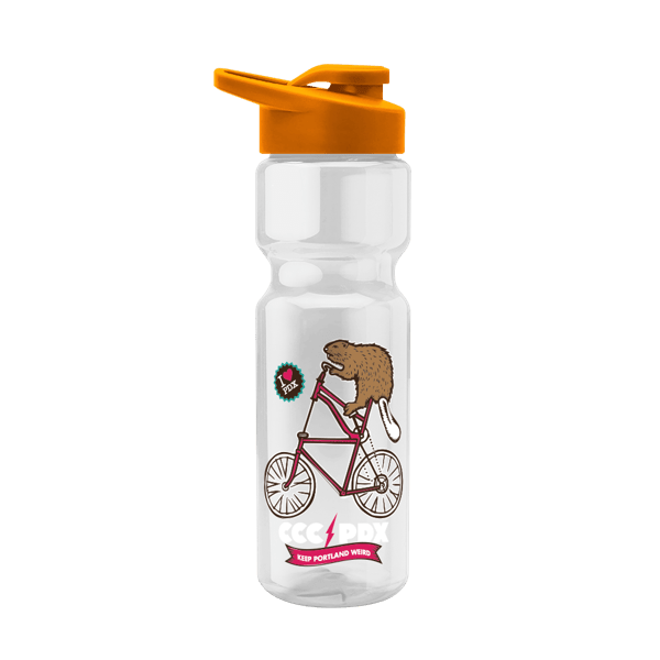 Blazer 28oz Transparent Bike Bottle w/Drink-thru Lid 1699