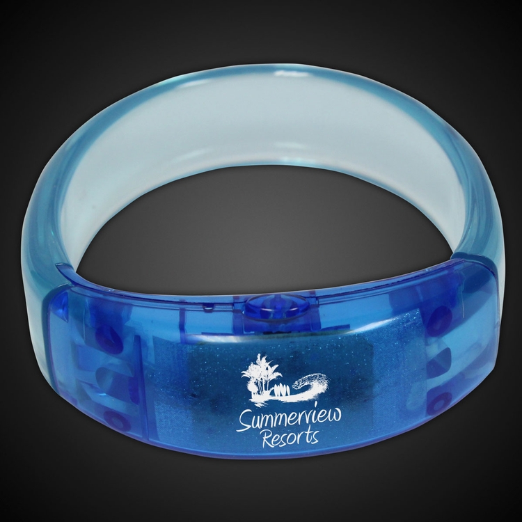 Blue 8" Light Up LED Glow Bangle Bracelet 2