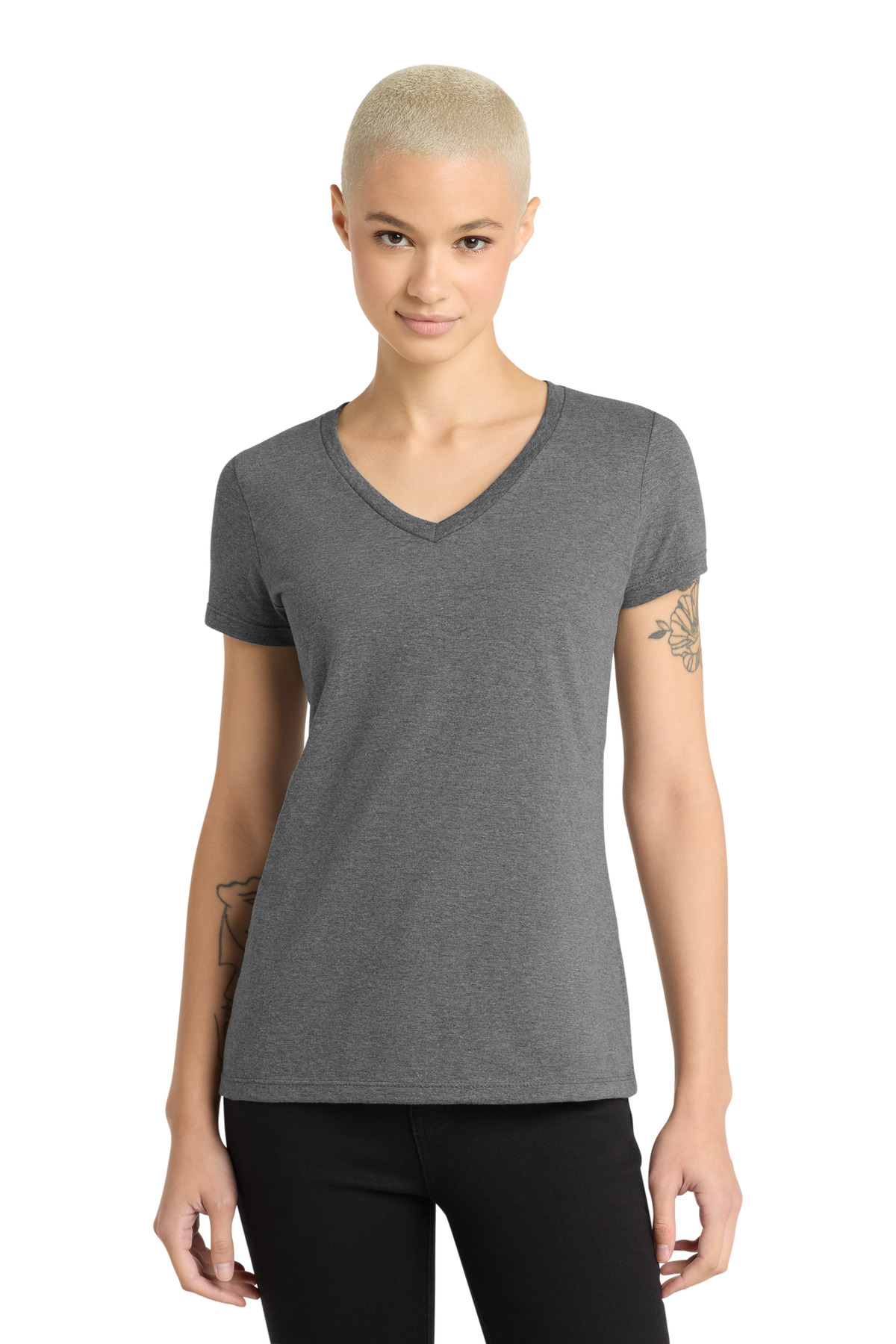 District - Women's Perfect Weight V-Neck Tee. DM1170L 20