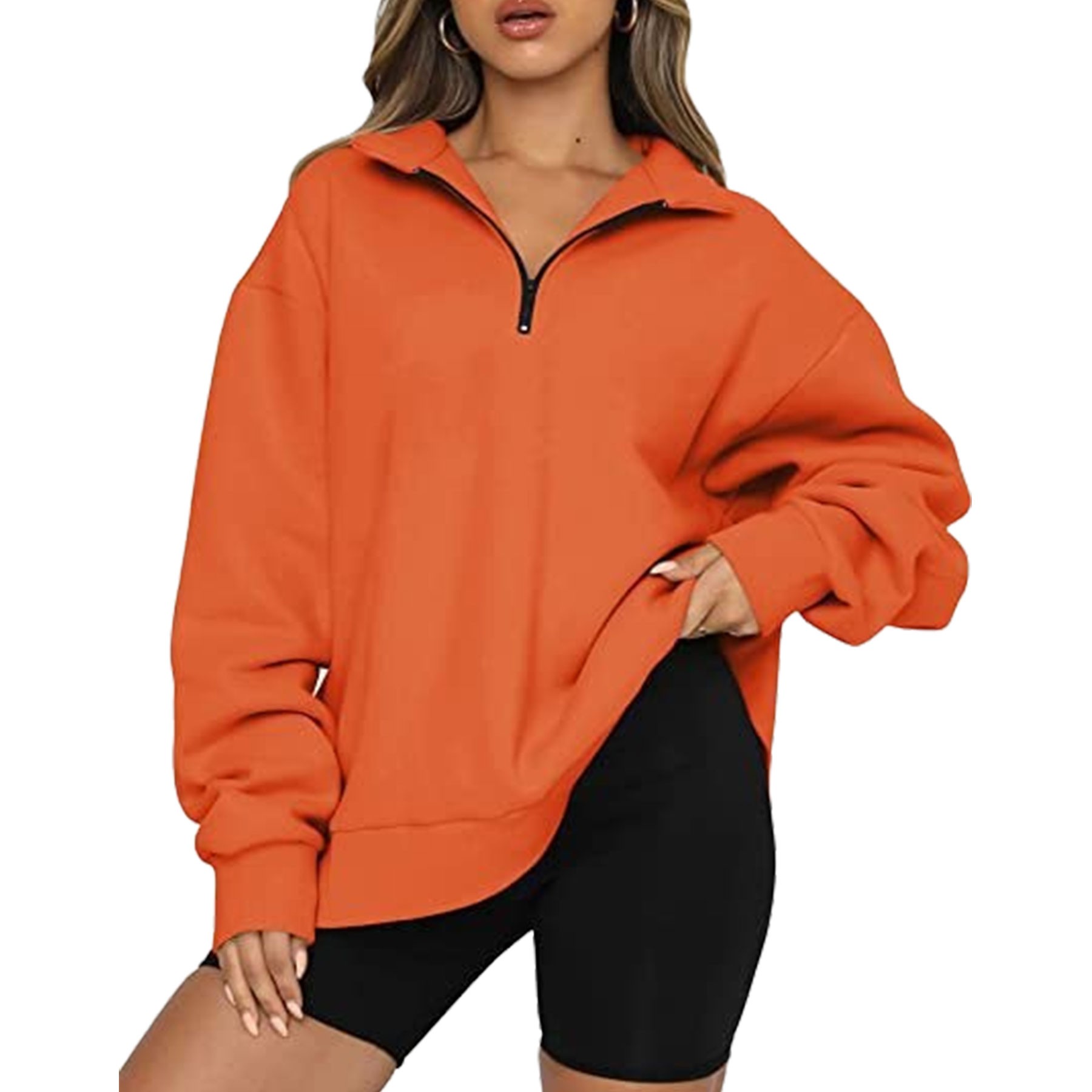 Women's Fleece Pullover With Quarter Zip 9
