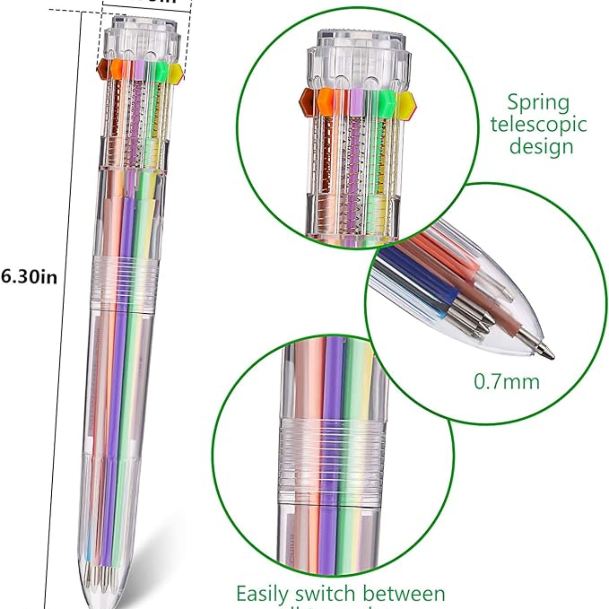 10 In 1 Retractable Ballpoint Pen 2