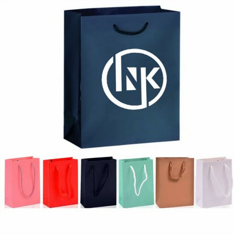 Custom Matte Laminated Tote Bag w/ Macrame Rope Handles