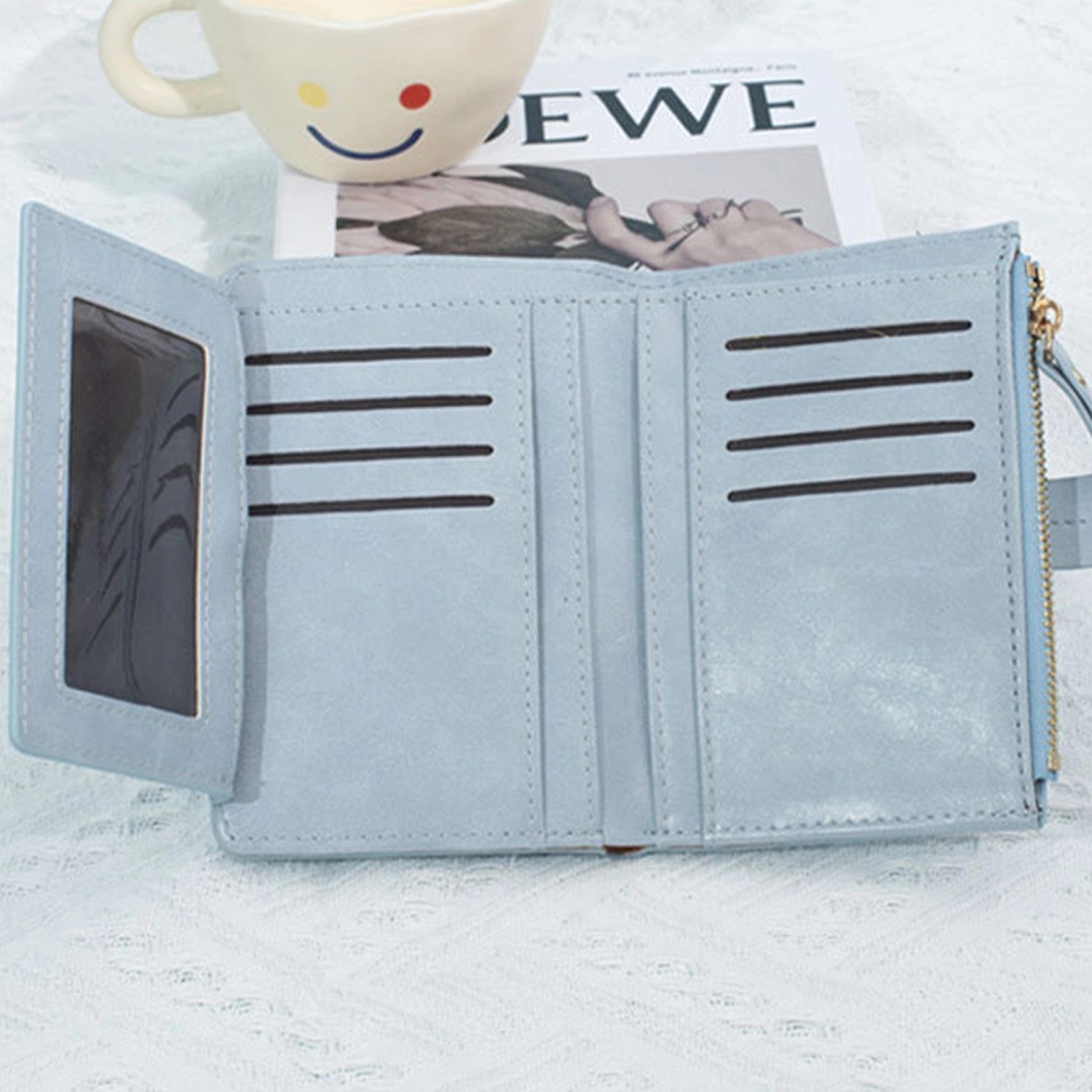 Women's PU Leather Short Zipper Purse 16