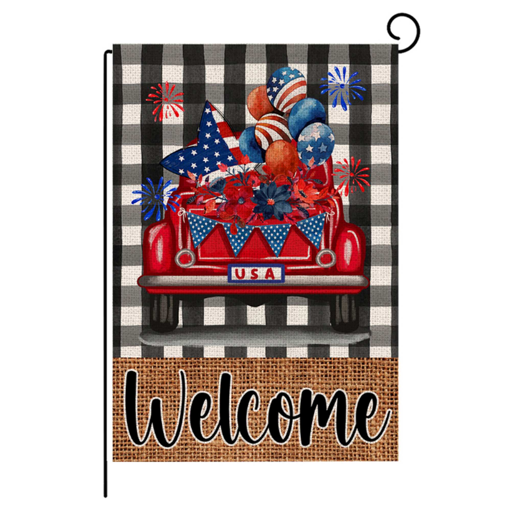 Printed Linen Polyester Decorative Flag 7
