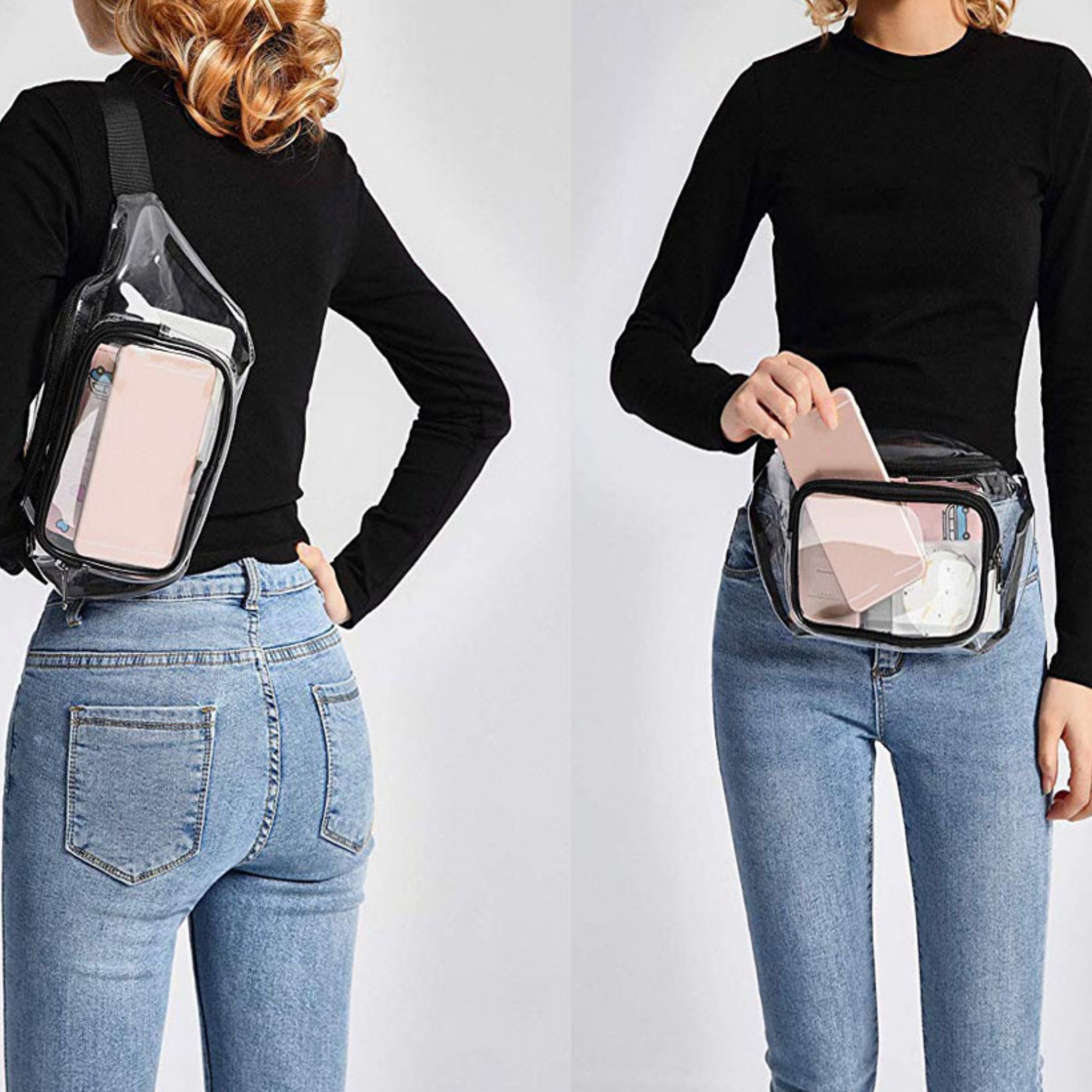 Clear PVC Waist Pack Waterproof Crossbody Bag 2