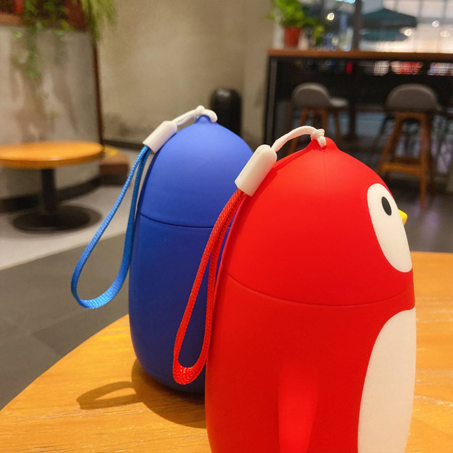 8.73oz Stainless steel cute penguin portable insulated cup 7