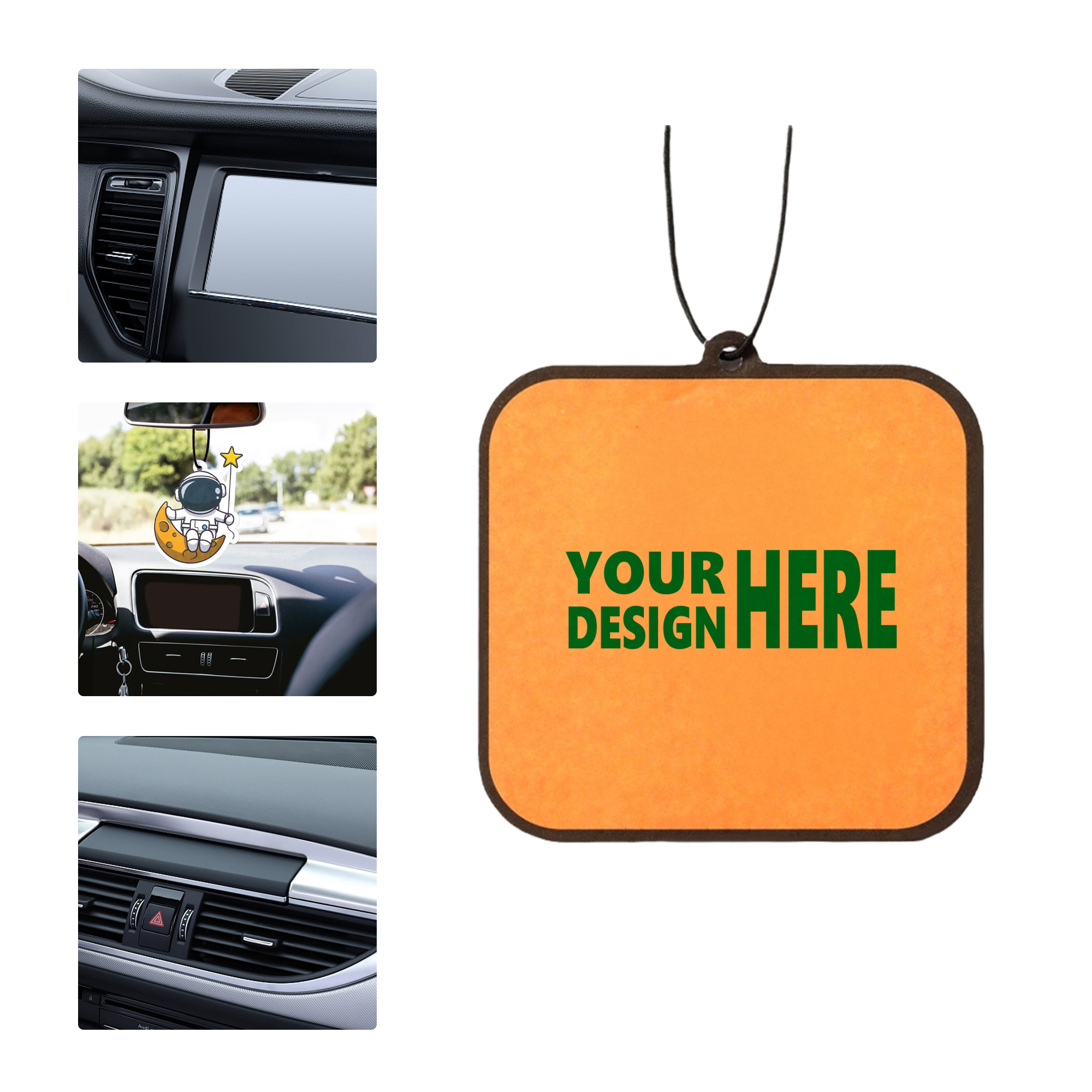 MOQ 50 Car Air Freshener Hanging Pendant with Essential Oil 2