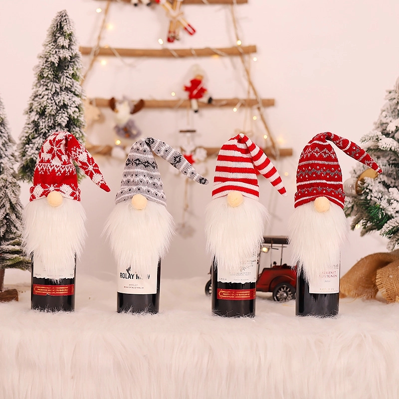 Christmas Hat Shape Champagne Bottle Cover 2