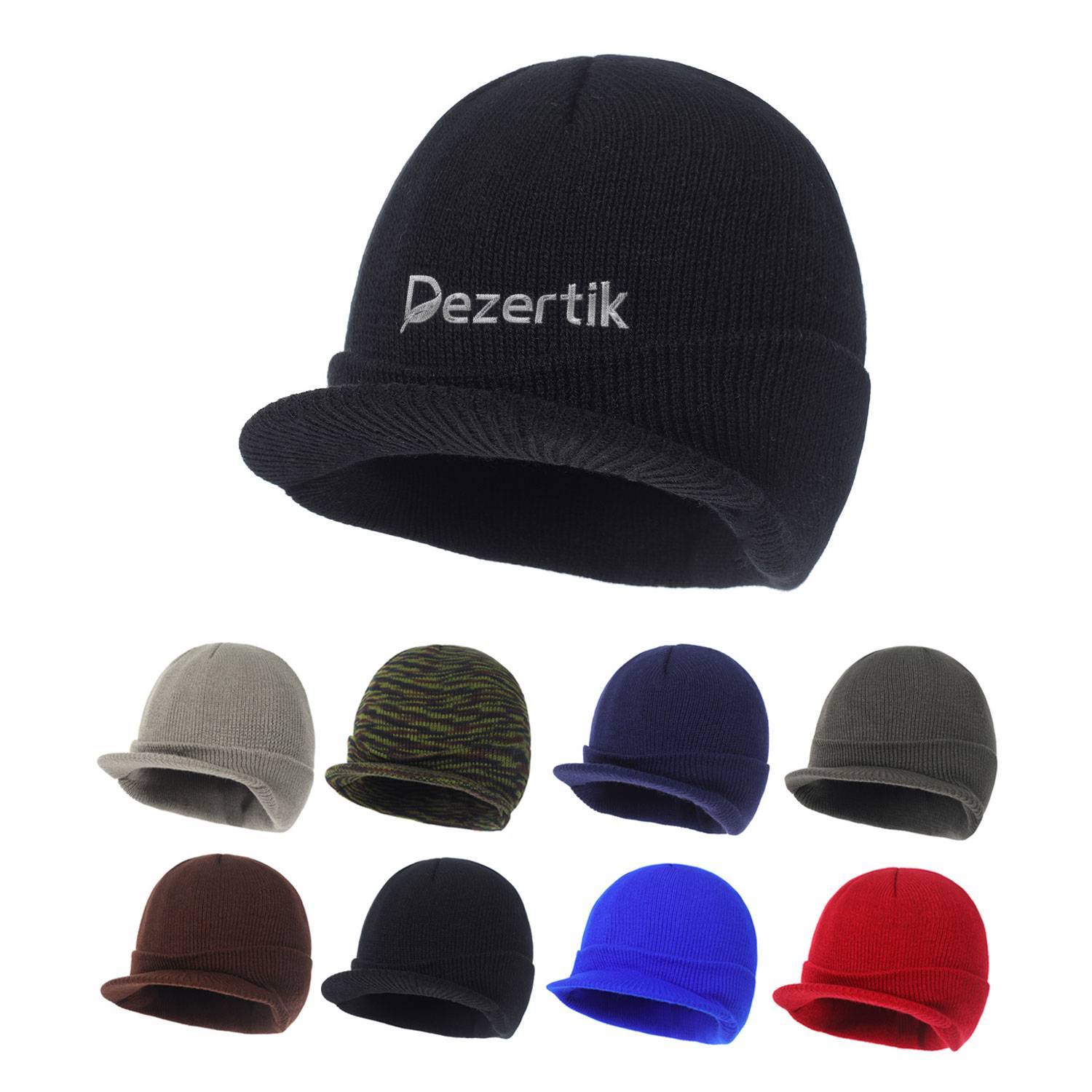 Large-Brimmed Woolen Knitted Warm Duckbill Cap 2