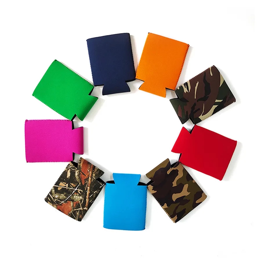 Collapsible Neoprene Can Cooler Holder, custom koozie with logo imprint 2