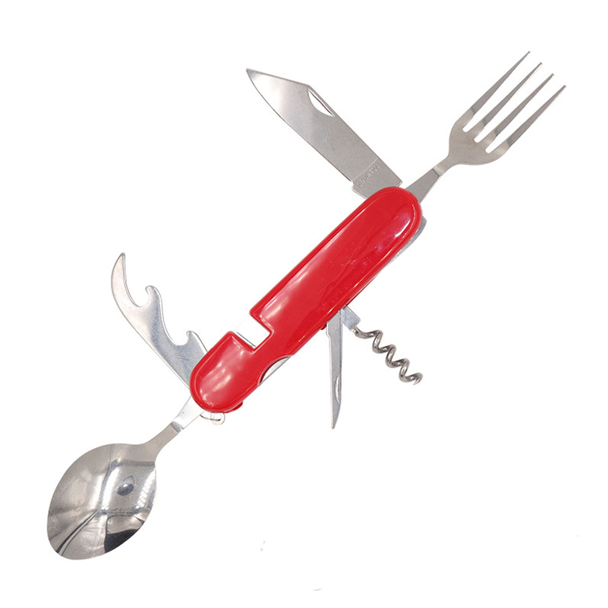 6-in-1 Stainless Steel Fork Knife Spoon Bottle Opener Set 3