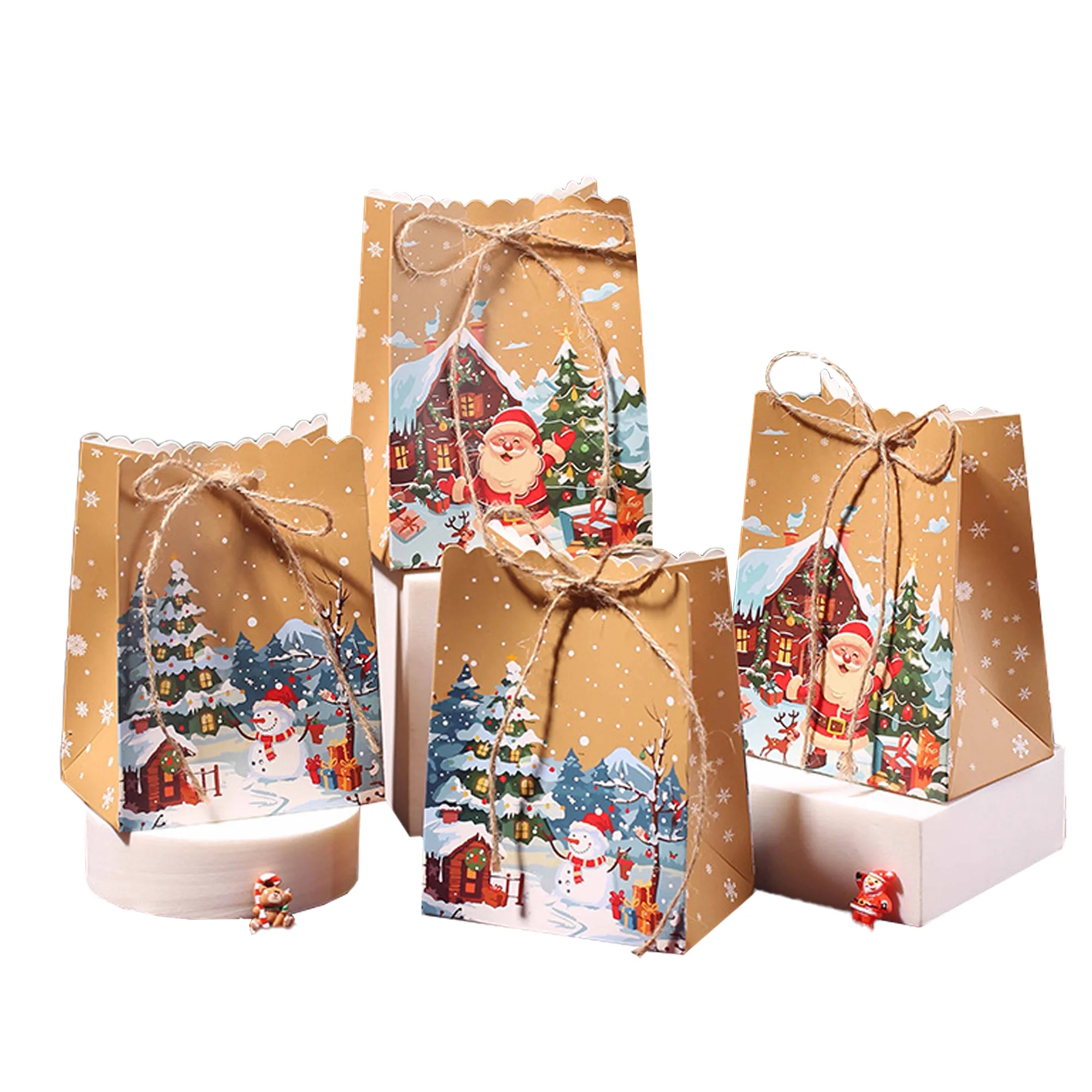 Christmas Kraft Paper Gift Bags 4