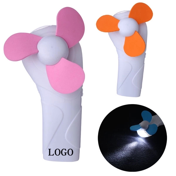 Mini Hand Held Portable Fan With LED Torch 3