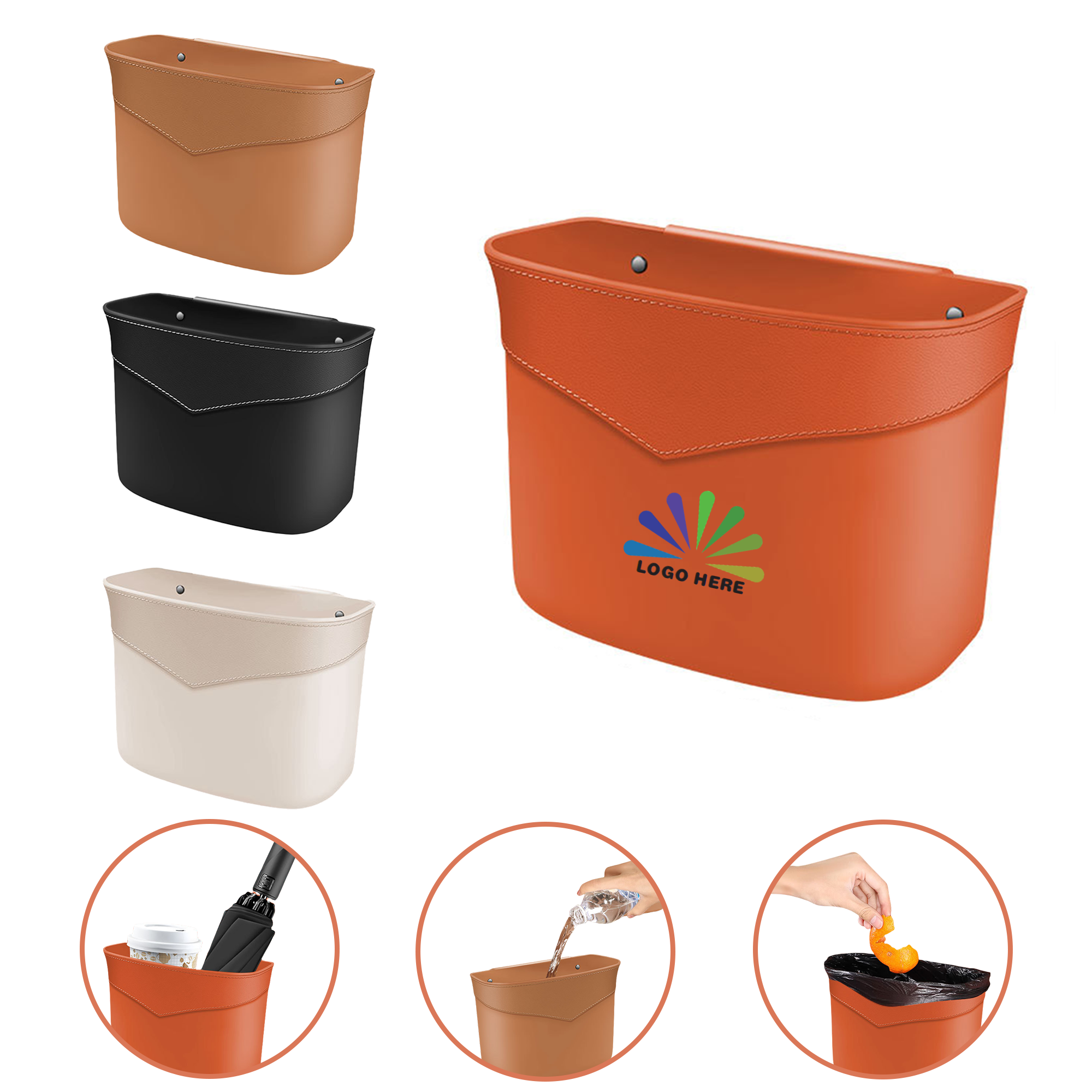 Automobile Leather Trash Can 1
